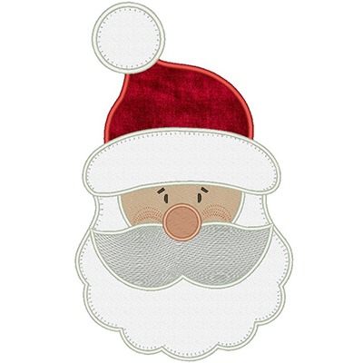 Matriz de matriz Matriz De Bordado Rosto Do Papai Noel Aplicado Grande
